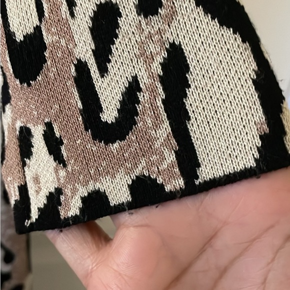 Nanette Lepore leopard print mock neck sweater dress - Picture 2 of 7